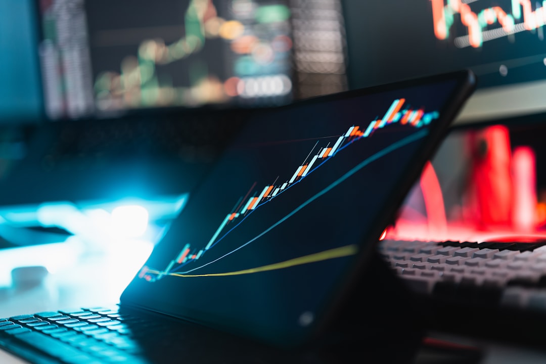 Graphical representation of a successful trading strategy on a tablet